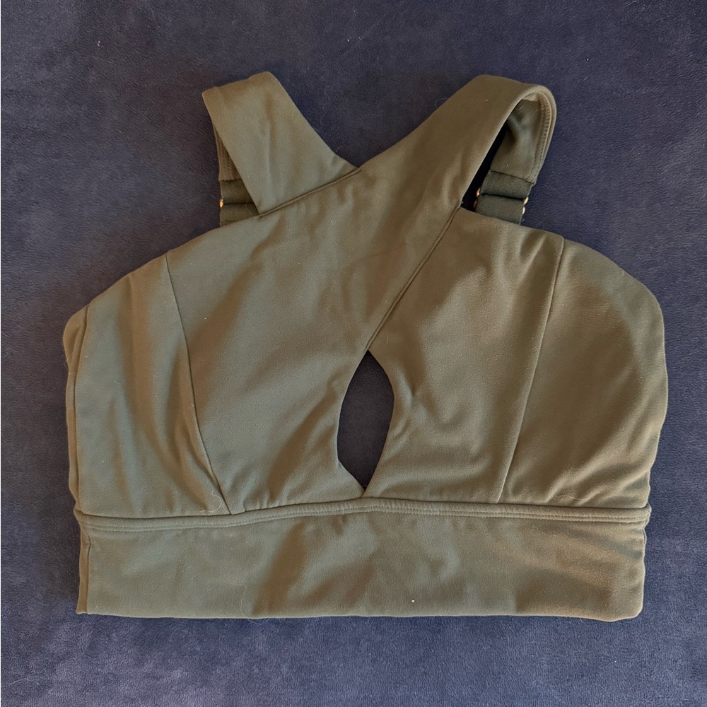 BuffBunny HUNTER Green Sports Bra (looks olive in the photo)